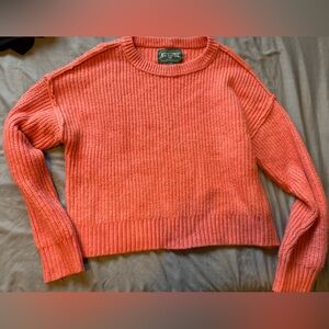 American Eagle Outfitters Coral Crew Neck Sweater
